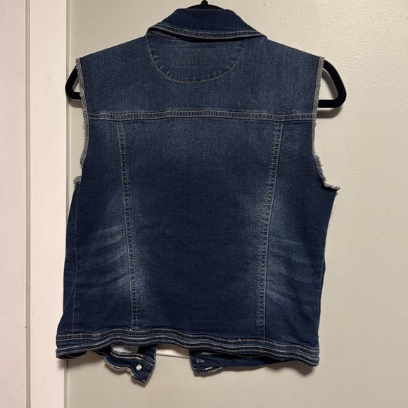 Wallflower Indigo Denim Blue Collared Jean Vest - Large - Picture 6 of 6